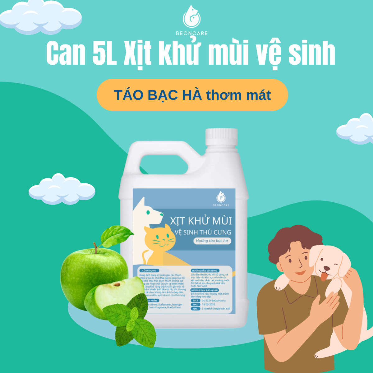 Xịt khử mùi vệ sinh CAN 5L