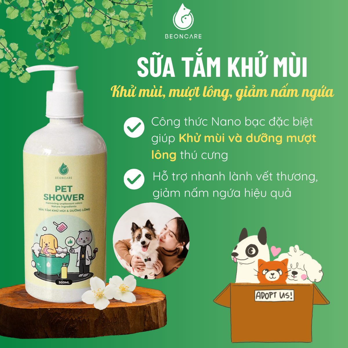 Sữa tắm khử mùi & dưỡng lông
